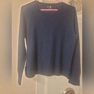 J. Crew Deep Blue Crew Neck Sweater